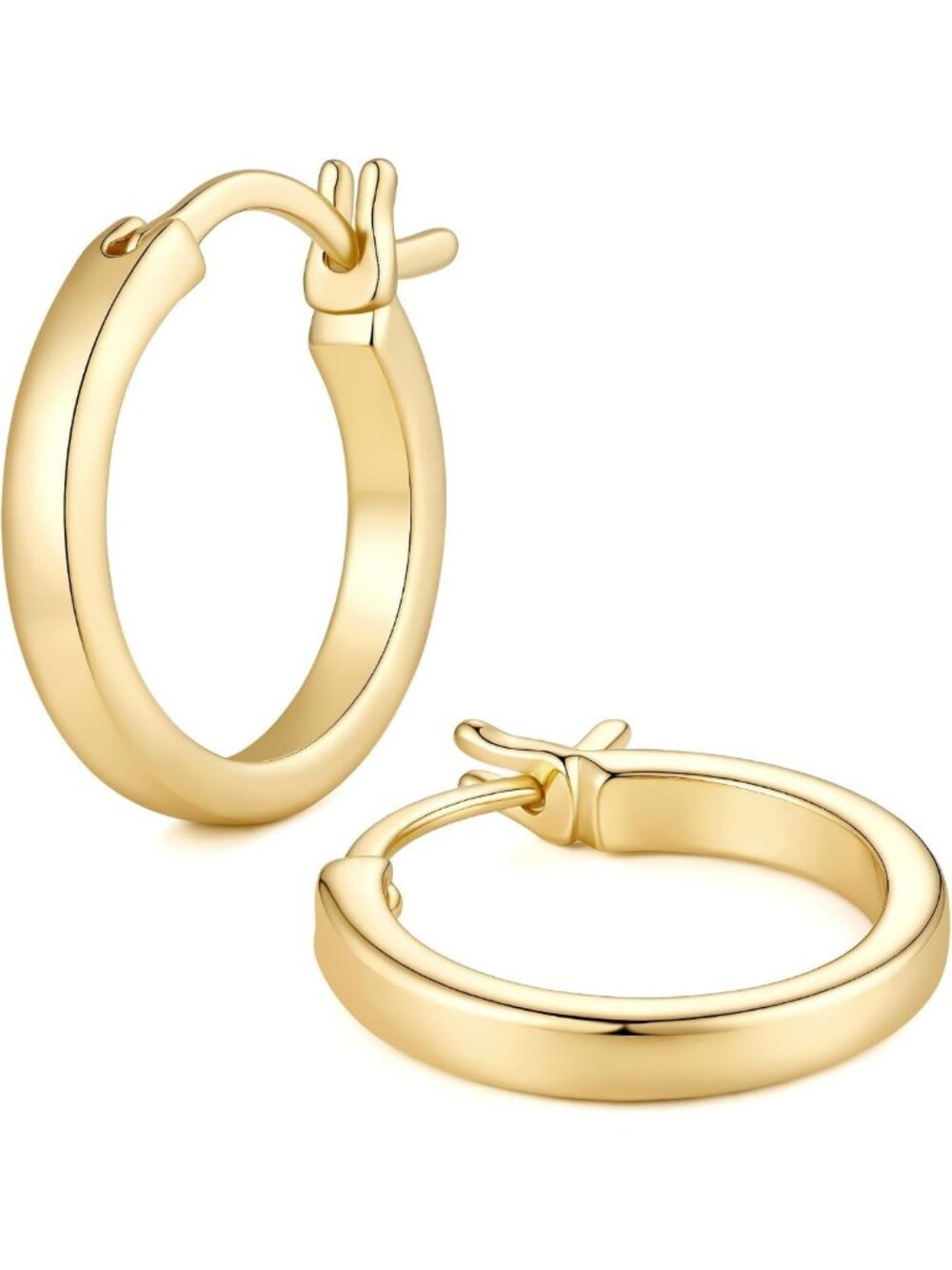 Elegant 14K Gold Hoop Earrings for Women - Classic Jewelry for Any Occasion